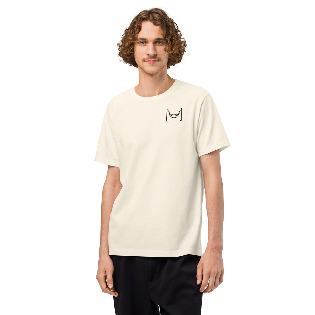 KUADRO 'Busy doing nada' oversized tee in vintage white — front flat