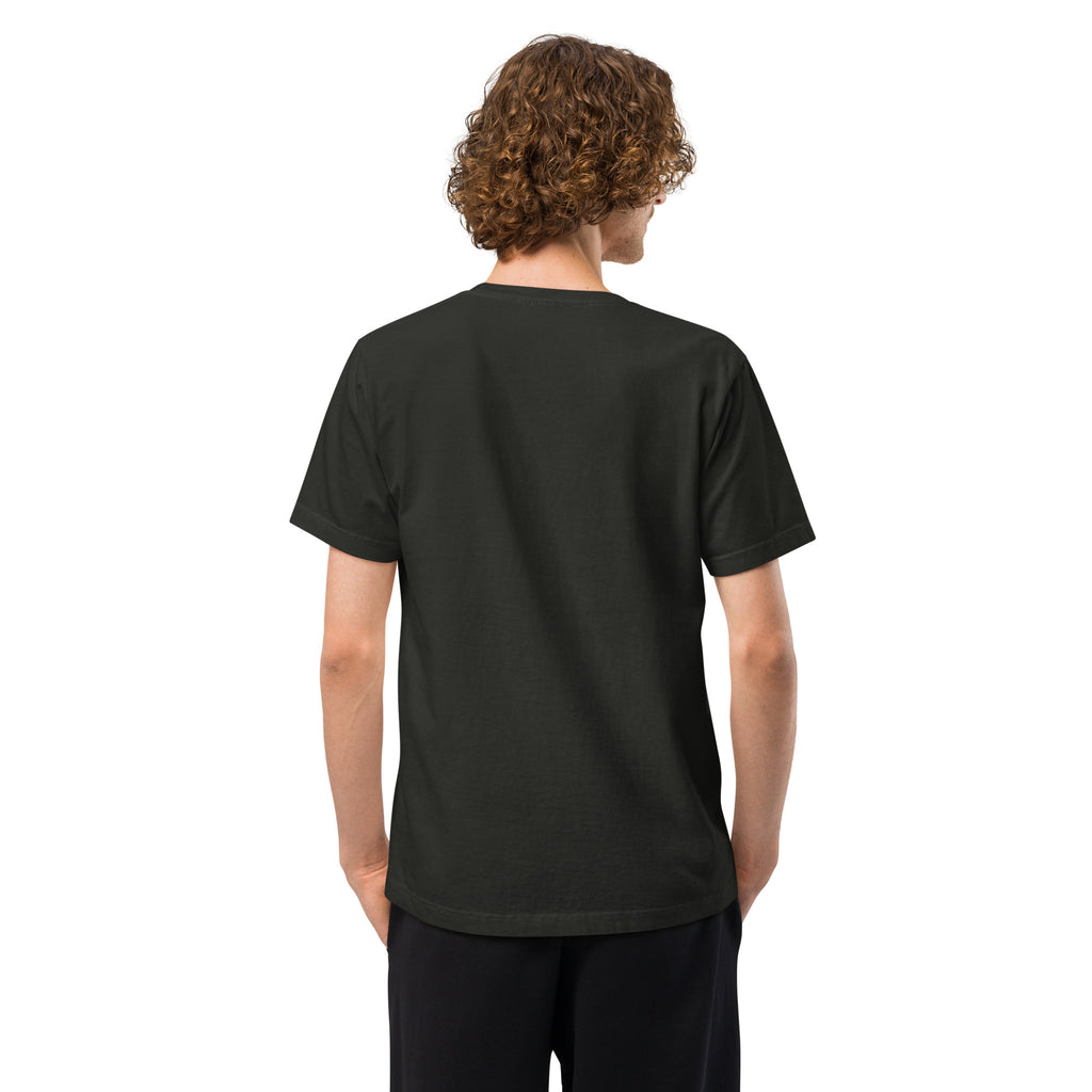 KUADRO 'Despacio que llevo prisa' oversized tee in washed black — back view
