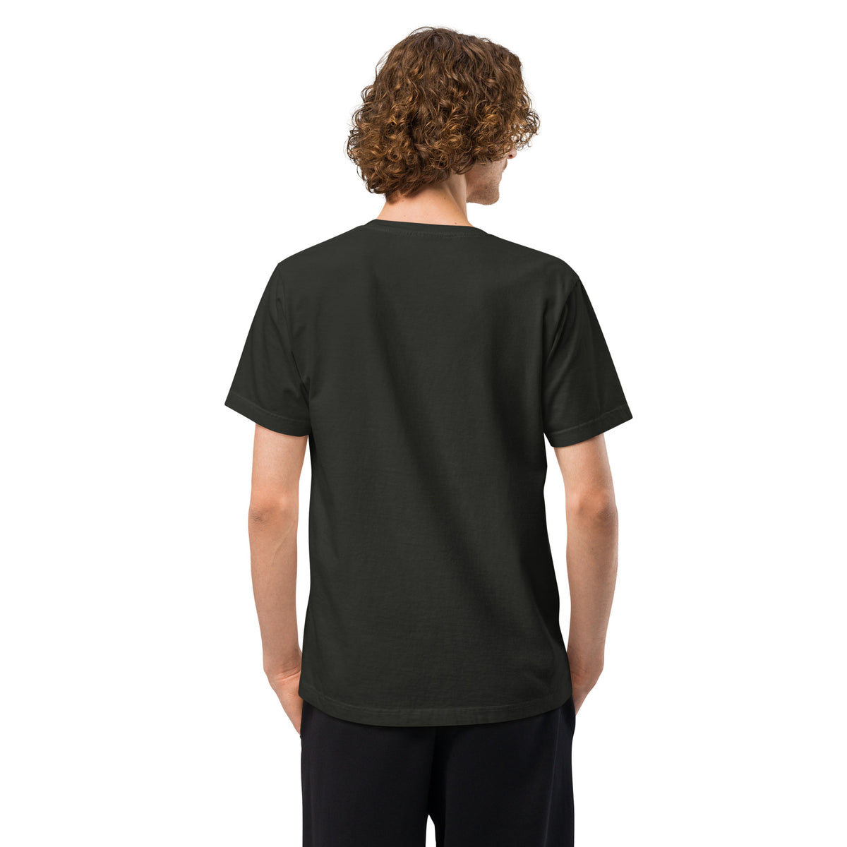 KUADRO 'Despacio que llevo prisa' oversized tee in washed black — back view