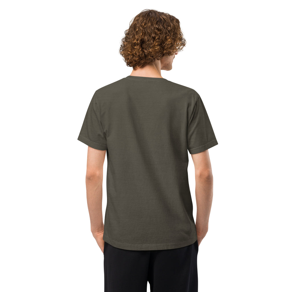 KUADRO 'Sunday all week' oversized tee in military green — back view
